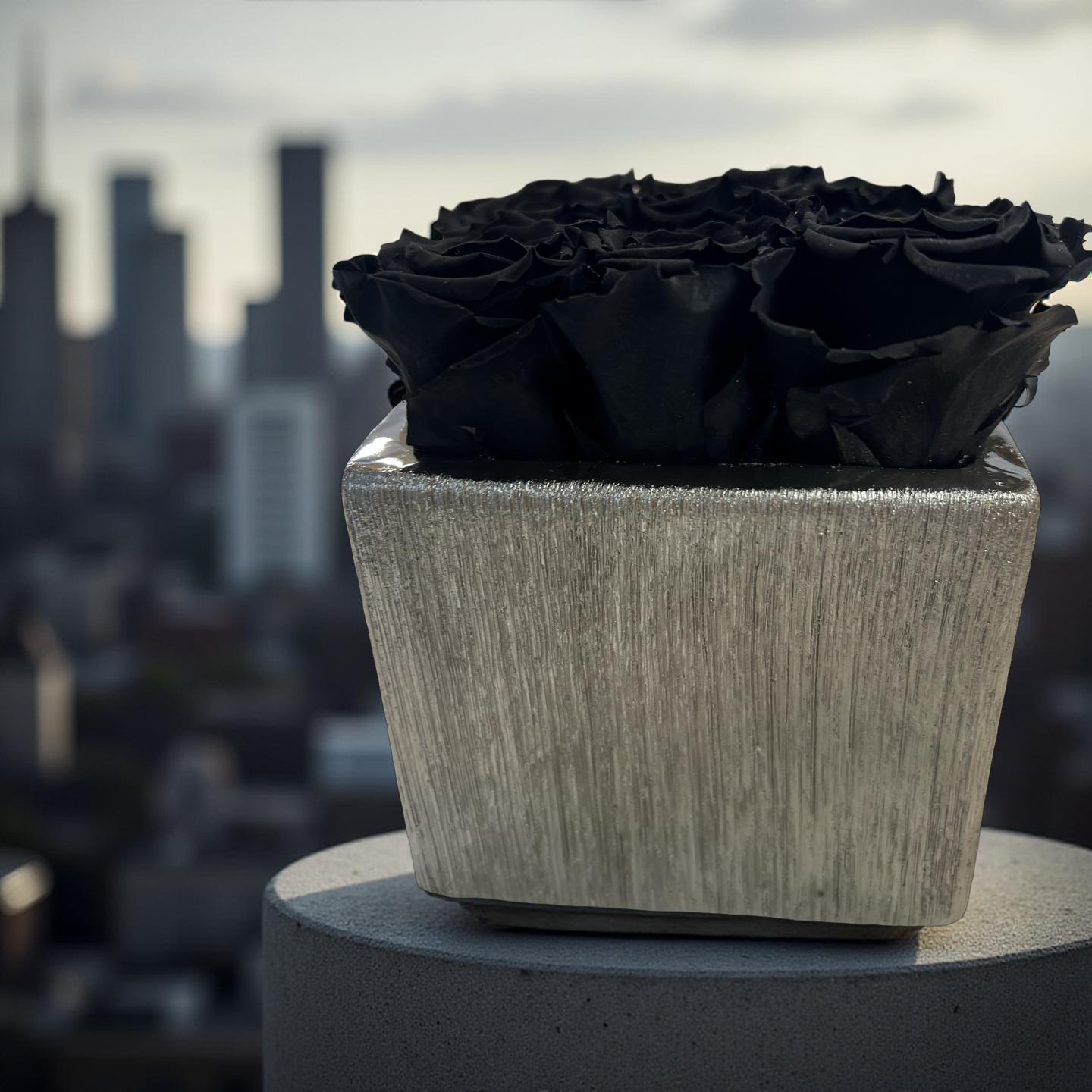 ceramic metallic vases 6 black lx roses